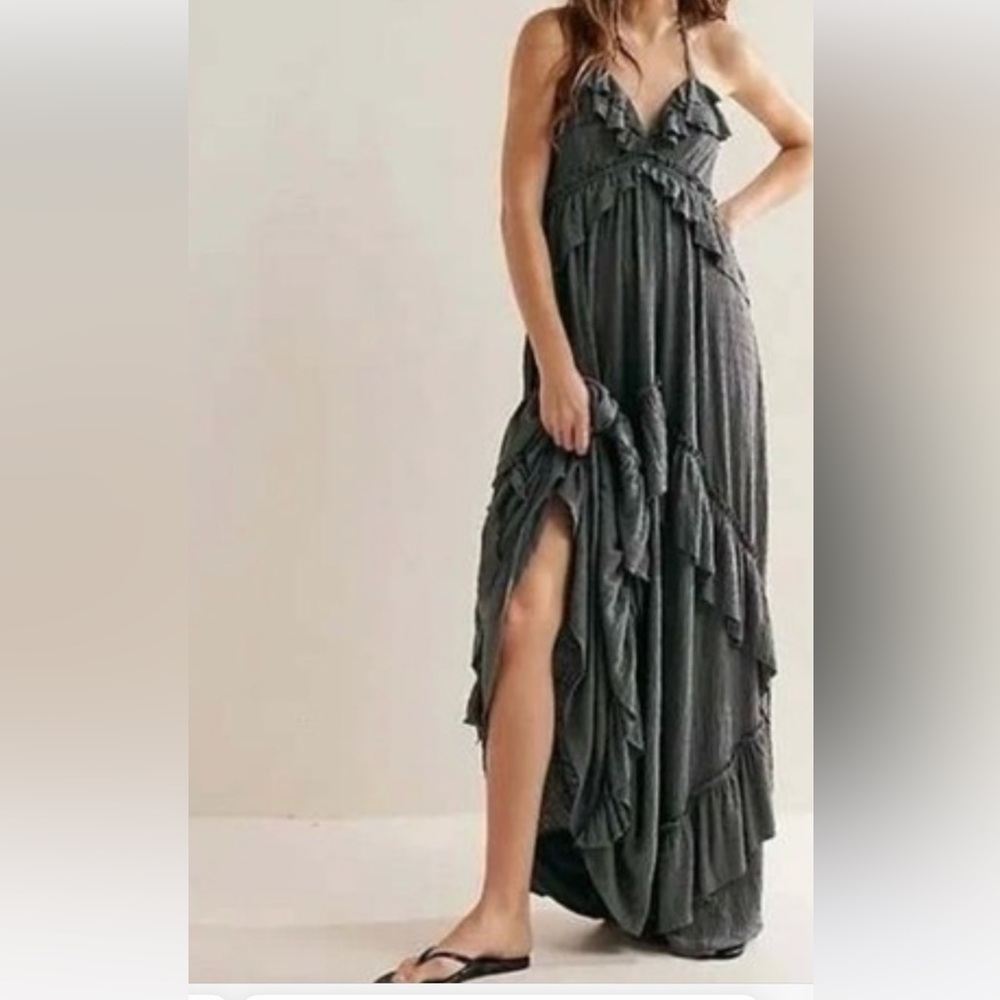 Free People Rusty Rose Tiered Maxi Dress - Picture 5 of 9